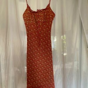 Red Midi summer dress